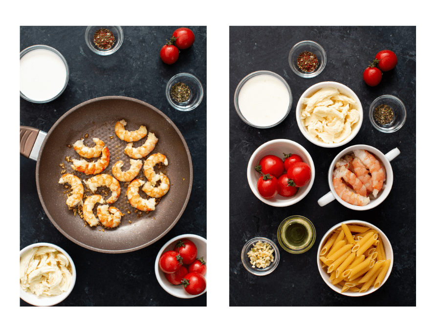 Сливочная паста с креветками и моцареллой: пошаговый рецепт с фото